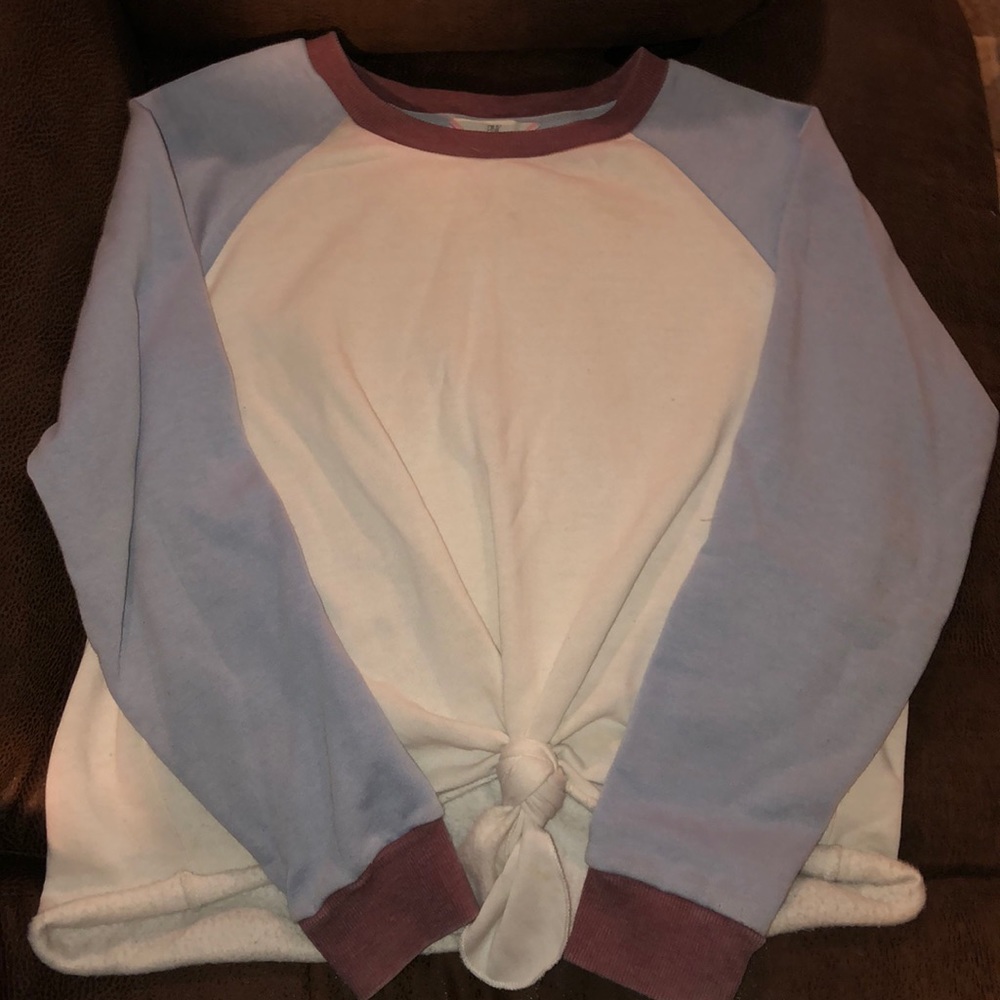 Tie front sweater